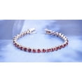 thumbnail image 2 of CZ Garnet Tennis Bracelet,Handmade Bracelet,Trillion Shaped Bracelet,Line Bracelet, Women Gift For Birthday, 2 of 4