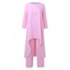 thumbnail image 4 of Traje de dos piezas de moda 2025 para mujer: top de manga larga irregular y pantalones de pierna ancha. Conjunto informal de estilo oriental., 4 of 8