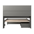 thumbnail image 3 of AFI Newport Full Solid Wood Platform Bed with Footboard & 2 Storage Drawers in Grey, 3 of 8