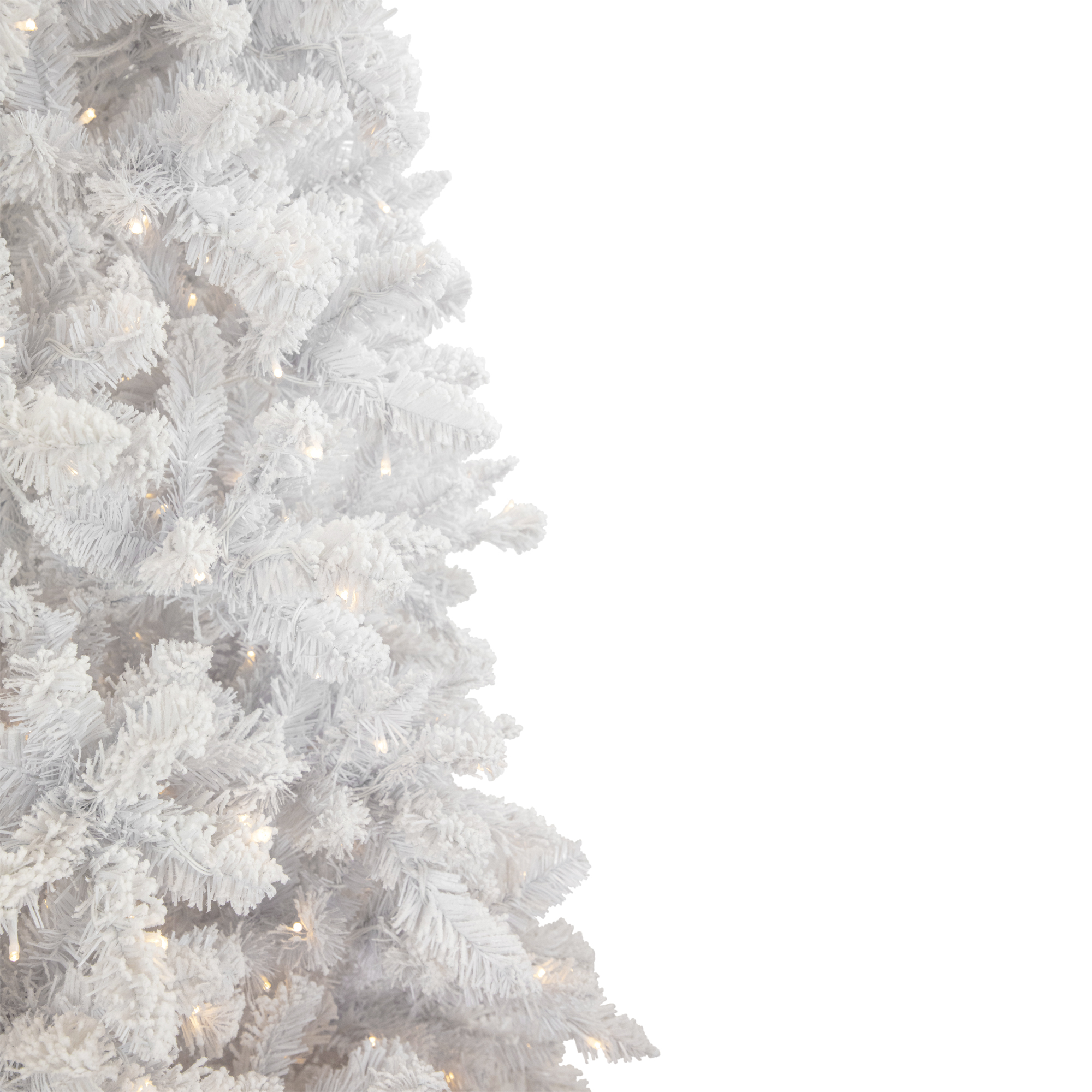 Northlight 9' Pre-Lit Flocked Norway White Pine Artificial Christmas Tree Warm White LED Lights