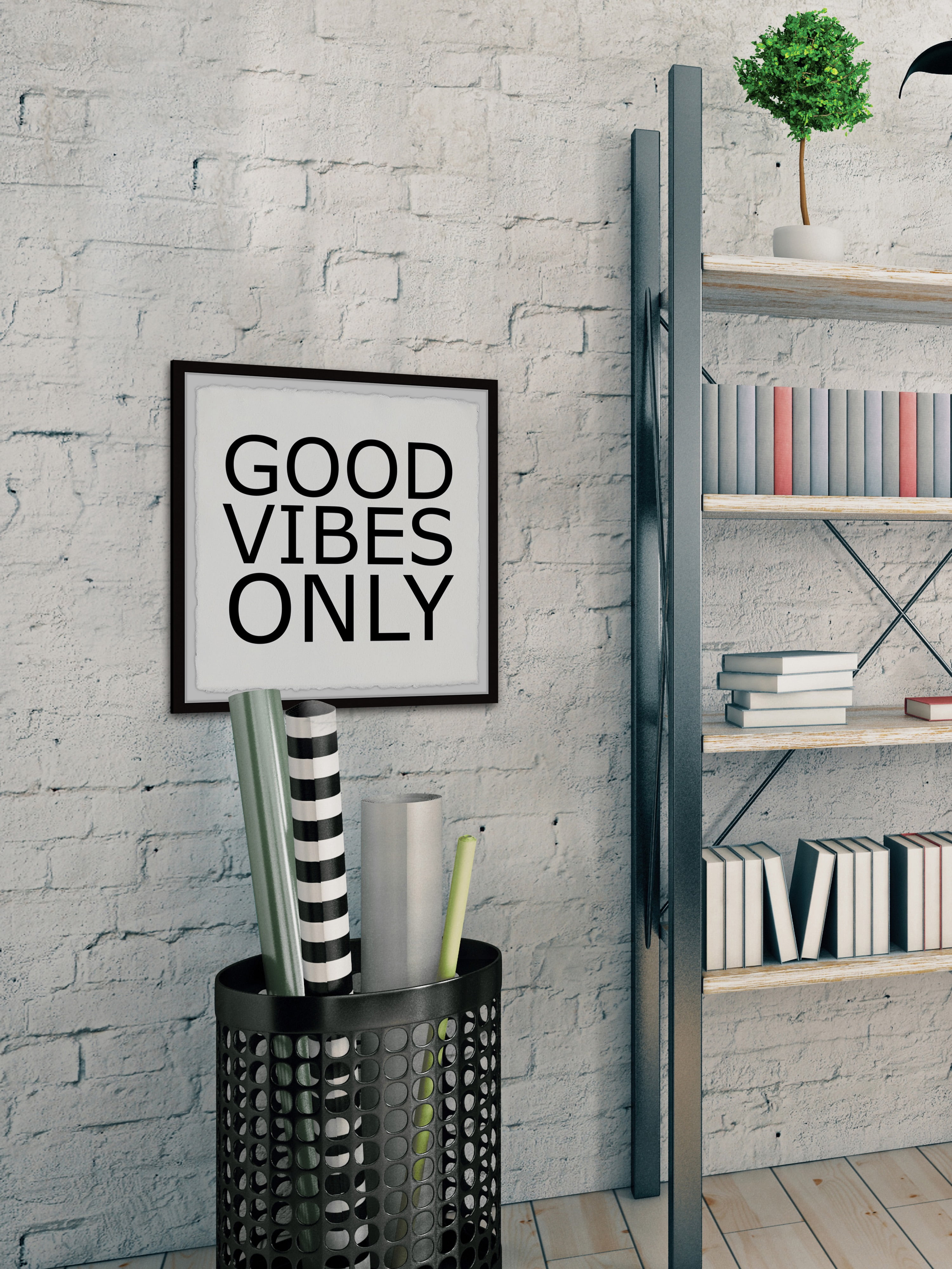 Marmont Hill Good Vibes Only Mantra Framed Wall Art