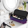 thumbnail image 5 of Hair Tools Storage with Heat Resistant Mat- Wave-like Purple Printed Curling Iron Travel Bag/Flat Iron Case for Women, 5 of 8