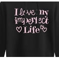 thumbnail image 3 of Instant Message - I Love My Imperfect Life - Positive - Inspirational - Womens - Cropped Hoodie, 3 of 6
