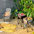 thumbnail image 2 of Costway 2 PCS Folding Camping Tables w/ Large Capacity Storage Sink for Picnic Black/Grey, 2 of 11