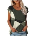 thumbnail image 1 of Birdeem Mode Femmes Mode T-Shirt Blouse à Manches Courtes à Col Rond Imprimé Hauts Amples, 1 of 6
