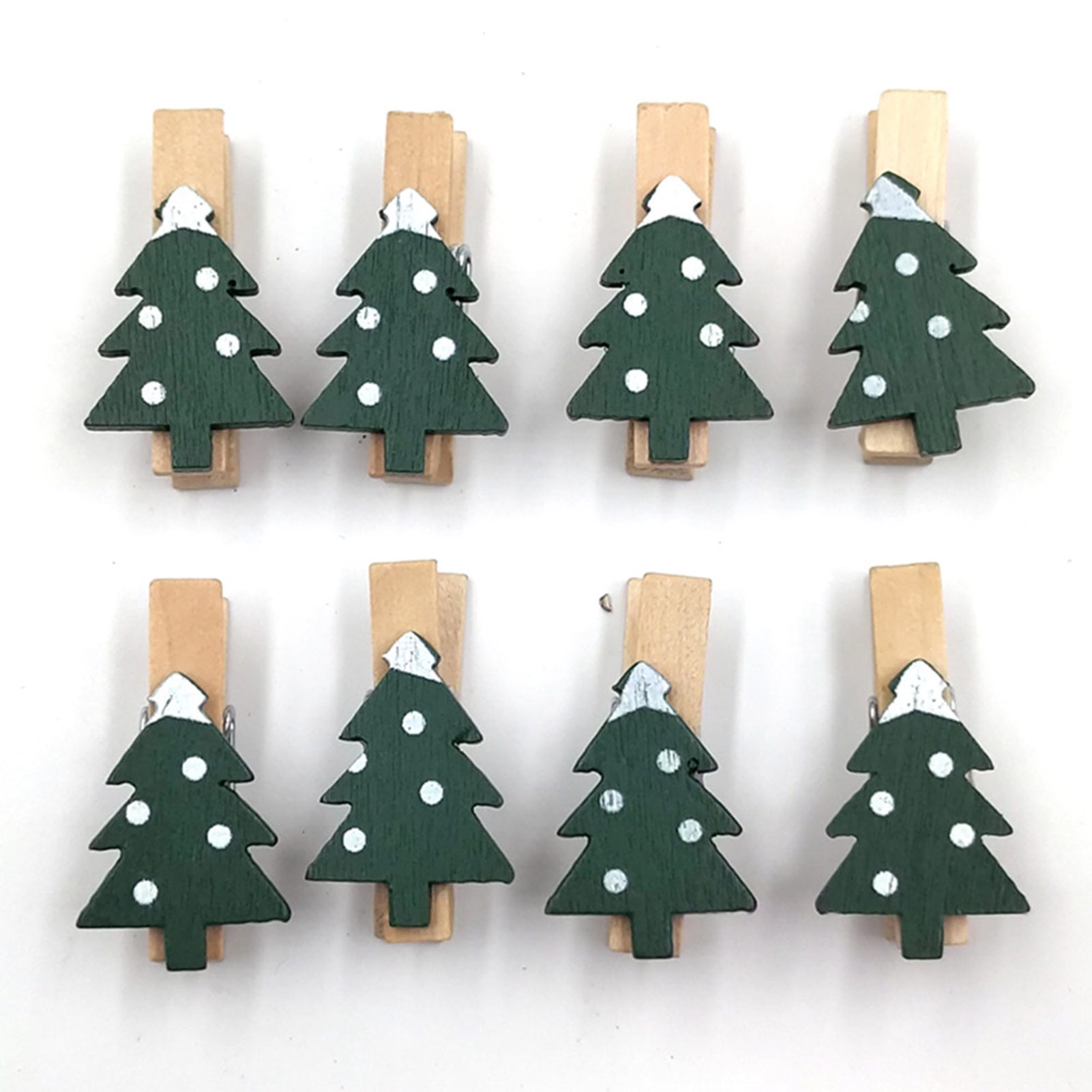 VOSAREA 10pcs Clothespins Christmas Photo Clips Wooden Clip Hangers DIY  Craft Clips Pegs Mini Stand Photo Clips for Pictures Photos Paper Memo  Holder
