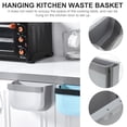 thumbnail image 4 of UPGRATOR 1Pcs Wall-Mounted Folding Waste Bin Rectangular Shape For Business Use Light Grey, 4 of 8