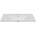 thumbnail image 3 of 36" Single Bathroom Vanity Top with White Basin, 3-Faucet Holes, Ceramic, White, 3 of 8
