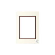 ADF Mat Dbl 12x16/8x12 CrmCore AntWhite/Maroon