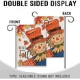 thumbnail image 3 of Hello Fall Scarecrow Small Decorative Garden Flag, Autumn Maple Leaves Rustic Yard Lawn Outside Decor, Thanksgiving Seasonal Farmhouse Country Outdoor Home Decoration Double Sided 12 x 18, 3 of 5