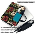 thumbnail image 3 of ZICANCN Laptop Case 15.6 inch, Feminine Skull Roses Llustration Work Shoulder Messenger Business Bag for Women and Men, 3 of 7