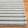 thumbnail image 3 of SAFAVIEH Martha Stewart Cotton Striped Runner Rug, Charcoal/Grey, 2' x 8', 3 of 4