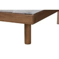 thumbnail image 5 of Baxton Studio Decker Mid-Century Modern Transitional Walnut Brown Finished Wood Full Size Platform Bed with Charging, 5 of 7