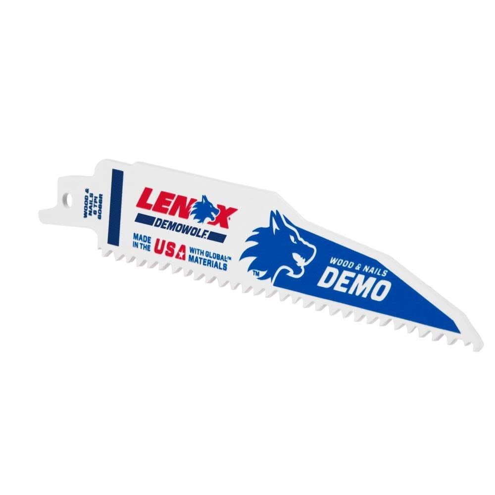 Lenox Tools - 20514B6066R LENOX Tools Demolition Reciprocating Saw Blade with Power Blast Technology, Bi-Metal, 6-inch, 6 TPI, 25/PK