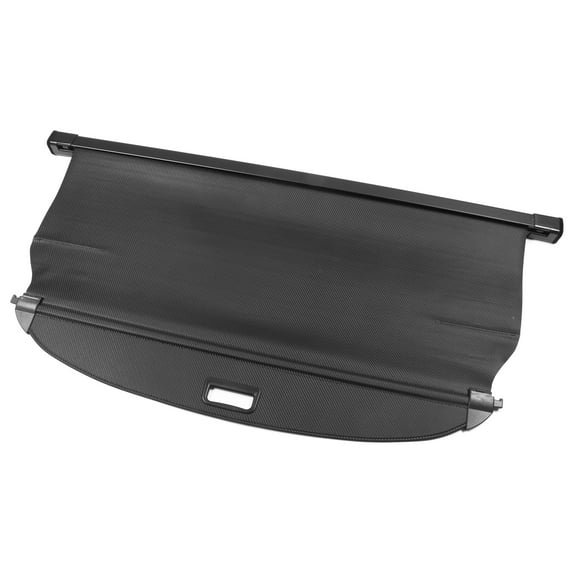 Ikon Motorsports Retractable Rear Trunk Security Cargo Cover Tonneau Added on Bodykit Replacement Compatible With 2016-2021 Hyundai Tucson Black PVC & Aluminum CF Texture Style
