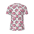 thumbnail image 5 of Wukai Rose Flowers Print Men's Short-Sleeved Mesh T-Shirt,Quick-Dry Short Sleeve Workout T-Shirt-, 5 of 8