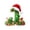 Festive Elf - J, variant on romoty Personalized Letter Q Christmas Ornament, 3.15 in Green Acrylic Monogram Initial Pendant with Elf Santa Hat for Xmas Tree Wreath Mantel Decor Kids Stocking Stuffer Gift