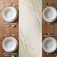 thumbnail image 4 of Table Runner 90 Inches Long for Kitchen Dining, Teal Blue Beach Coastal Dresser Scarf Farmhouse, Dining Table Decorations for Wedding/Parties, Summer Ocean Nautical Seaside 13 x 90 In, 4 of 8