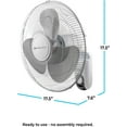 thumbnail image 5 of Comfort Zone 16" Wall Mount Fan, White, 5 of 7