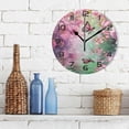 thumbnail image 3 of GZHJMY Wall Clock Butterflies Blossom 10 Inch Silent Non Ticking Quality Quartz Battery Operated Digital Round Easy to Read for Home Office Kitchen Decorative, 3 of 7