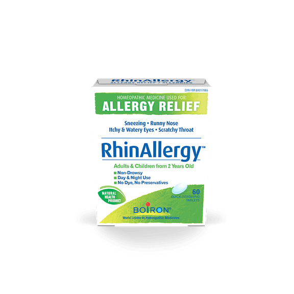 Boiron RhinAllergy – Allergy Relief for Sneezing, Runny Nose, Itchy Eyes & Throat (60 Tablets)