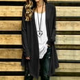 thumbnail image 2 of Women Winter Coats Solid Linen-cotton Open Front Cardigan Long Sleeve Casual Y2k Fall Fashion Clothes 2026, 2 of 8
