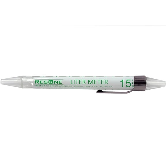 ResOne High Flow Liter Meter Pen: Measure Oxygen Flow Rates 2-15 LPM
