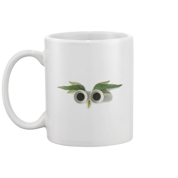 Owl Face Made Of Coffee Cups Mug -Image by Shutterstock