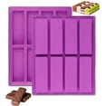thumbnail image 1 of 2PCS Chocolate Bar Moulds Large Rectangle Silicone Granola Bars Moulds,Cereal Bar Molds Energy Bar Maker Mould for Baking Bread Brownie Cheesecake But, 1 of 5