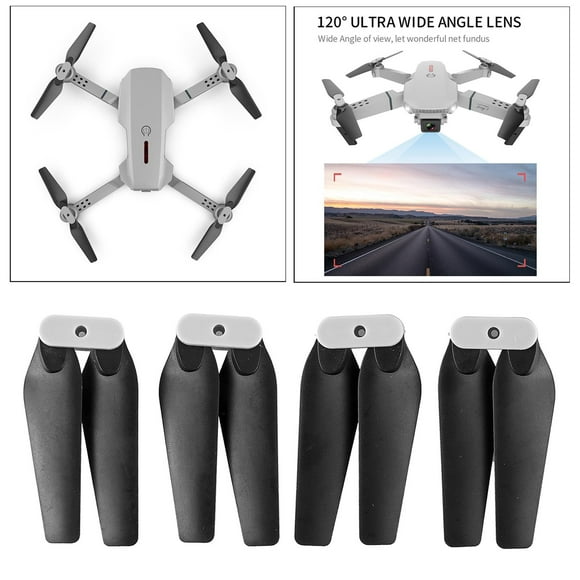 2 pares de de plástico para de hélice para piezas de repuesto de accesorios para mini E88 Hugo Propulsor Props Blades