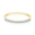 thumbnail image 3 of 1/12 CT Round Cut Natural White Diamond Half Eternity Stackable Ring For Women In 10K Solid Yellow Gold (Color: I-J, Clarity: I2-I3, 0.08 Cttw) -7.5, 3 of 6