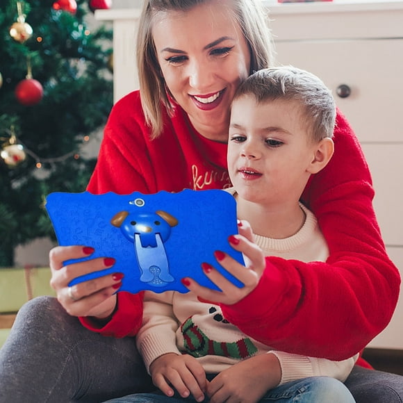 Qnjujn Kids Android 4.4 Tablet, 7 Inch Android Tablet, 1GB RAM 8GB ROM, Android Tablet with WiFi, 2500 mAh Battery, Dual 0.3MP+0.5MP Camera, Gaming Learning Ready, Long Battery Life Blue