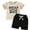 A#Black, variant on WIBACKER Toddler Baby Boy Summer Outfit Infant Girl Clothes Auntie's Little Bestie Short Sleeve T-Shirt Casual Rolled Shorts Set