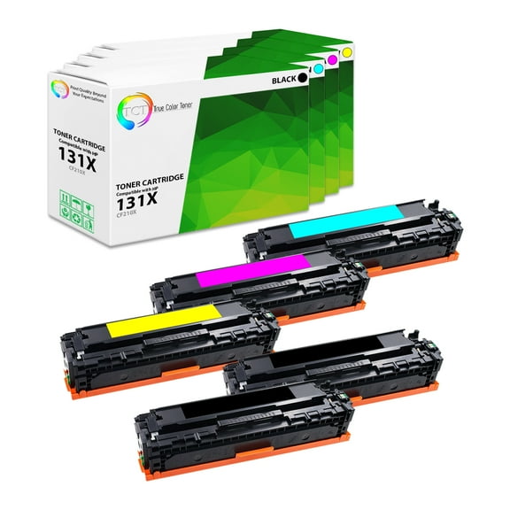 TCT 131X 131A Toner Cartridge 5 Pack - Premium Compatible Replacement for 131X 131A CF210X CF211A CF212A CF213A High Yield