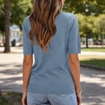 thumbnail image 6 of FAIWAD Short Sleeve Sweater for Women Crew Neck Knitted Pullover Tops Business Casual Work Shirts, 6 of 8