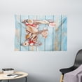 thumbnail image 1 of Letter F Tapestry, Coastal Image with Soft Color Sea Related Animal Shells Alphabet, Wall Hanging for Bedroom Living Room Dorm Decor, 60W X 40L Inches, Pale Blue Ivory Dark Coral, by Ambesonne, 1 of 2