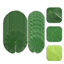 OUNONA 20pcs Green EVA Artificial Lotus Leaves for Pool Decor Aquarium Props Fish Tank Ornaments