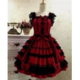 thumbnail image 2 of Lolita Dresses Sweet Pink Bows Ruffles Cotton Mini Skirts Girl Cosplay Custome, 2 of 5