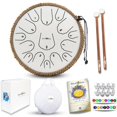 thumbnail image 1 of Tambor de lengüetas de acero Balmy Drum de 15 notas, 36 cm, blanco, set, 1 of 8