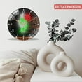 thumbnail image 4 of Decorative Clocks: Skeleton Hand  Glass Wall Clock– Hallo-ween Skull Flower Wall Clock for Home Decor Wedding Gift Decor. Man Cave Hanging Door Housewarming Hall-oween Gift Style 12×12inch(30×30cm), 4 of 8