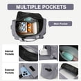 thumbnail image 5 of DAKIMOE Travel Duffle Bag for Women Men, Weekender Overnight Bags Carry on Gym Bag with Wet Pocket/Adjustable Strap/Shoe Compartment, Foldable Waterproof Duffel Tote for Plane Sports Dance, Gray, 5 of 10