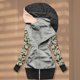 thumbnail image 4 of Puntoco moda mujer Casual impreso manga larga con capucha prendas de vestir Patchwork suelta camiseta otoño blusa tops Puntoco Puntoco-6183, 4 of 6