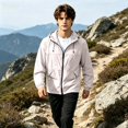 thumbnail image 6 of Men Lightweight Hooded Jacket Sun Protection Breathable Thin Outerwear with Zipper Front and Adjustable Drawstring Design, 6 of 8