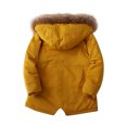 thumbnail image 4 of OGLCCG Toddler Kids Boys Girls Winter Warm Sherpa Lined Parka Jackets with Hood Thicken Warm Cotton Coat Windproof Outerwear with Pockets 4-14T, 4 of 5