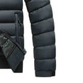 thumbnail image 4 of Men's Hooded Puffer Jacket with Multi Pockets Thickened Detachable Hood Winter Warm Cotton Down Coat (XS, Gray), 4 of 5