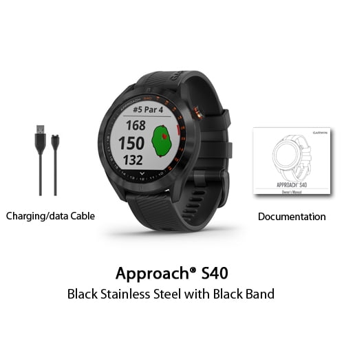 Garmin S40 GPS Golf Smartwatch in Black - Walmart.com
