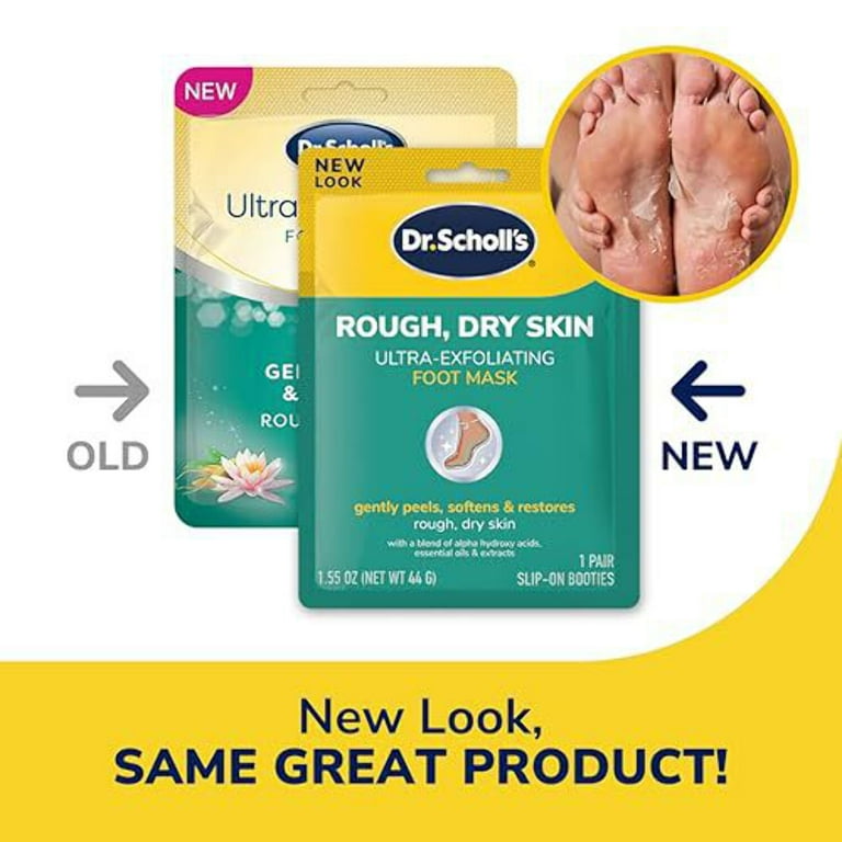 Scholl's Ultra Exfoliating Foot Peel Mask, Alpha Hydroxy, Urea