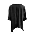 thumbnail image 5 of WERYOUNG Women's Asymmetrical T Shirt Fashion Solid Color Crew Neck T-Shirts Short Sleeve Casual Tee Outdoor Activities Comfortable Tops L, 5 of 6