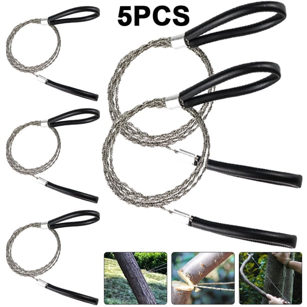 Alambre Acero Inoxidable Portátil 5 Uds. Con Cadena Corte Manual