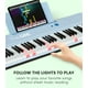 thumbnail image 2 of The ONE Smart Keyboard COLOR Teclado de piano de 61 teclas, teclado musical con 256 timbres, 64 polifonía, 2 parlantes, luces LED incorporadas y aplicaciones gratuitas (Azul), 2 of 5